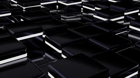 Futuristic, High Tech, dark background, with a square block structure. Wall t Illustrazione stock