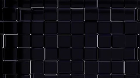 Futuristic, High Tech, dark background, with a square block structure. Wall t Stock Illustration