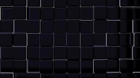 Futuristic, High Tech, dark background, with a square block structure. Wall t Illustrazione stock
