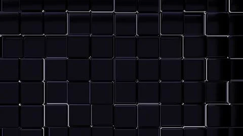 Futuristic, High Tech, dark background, with a square block structure. Wall t Illustrazione stock