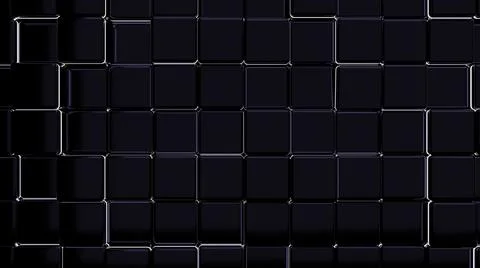 Futuristic, High Tech, dark background, with a square block structure. Wall t Stock Illustration