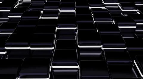 Futuristic, High Tech, dark background, with a square block structure. Wall t Illustrazione stock