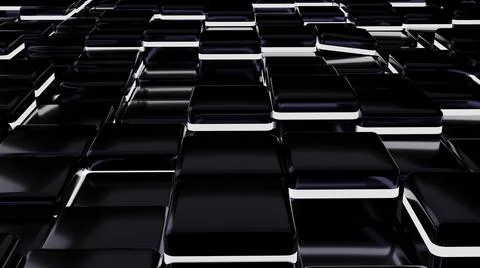 Futuristic, High Tech, dark background, with a square block structure. Wall t Stock Illustration