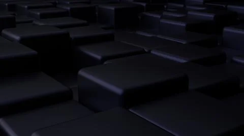 Futuristic, High Tech, dark background, with a square block structure. Wall t Stock Illustration