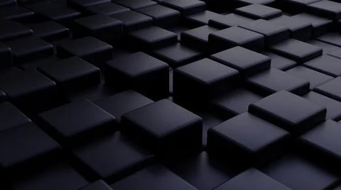 Futuristic, High Tech, dark background, with a square block structure. Wall t Illustrazione stock