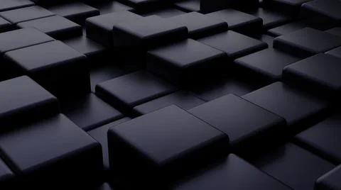 Futuristic, High Tech, dark background, with a square block structure. Wall t Stock Illustration