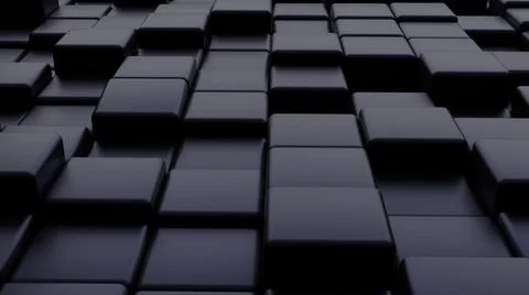 Futuristic, High Tech, dark background, with a square block structure. Wall t Illustrazione stock