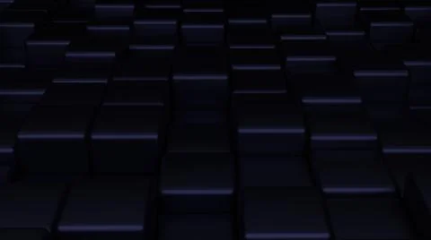 Futuristic, High Tech, dark background, with a square block structure. Wall t Illustrazione stock