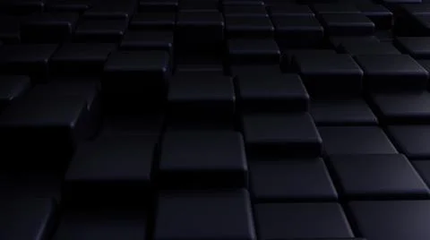 Futuristic, High Tech, dark background, with a square block structure. Wall t Stock Illustration