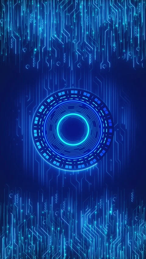 Futuristic High tech hologram circle hi tech stage layout and background Stock Footage 333789521