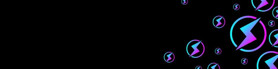 Futuristic, High Tech, modern horizontal banner or background with lightning  Stock Illustration