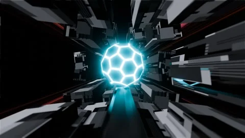 Futuristic high-tech seamless animation background Stock Footage 261054272