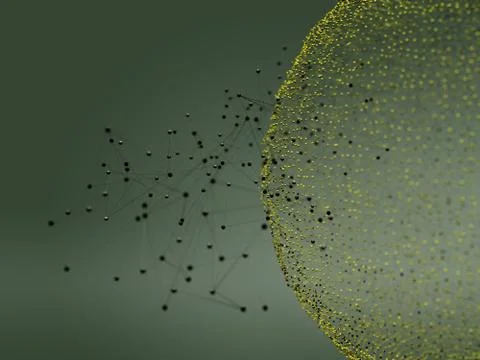 Futuristic hight technology background with connected dots and lines 스톡 일러스트