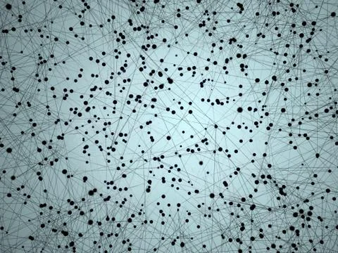 Futuristic hight technology background with connected dots and lines Stock Illustration