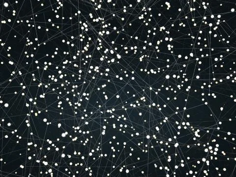 Futuristic hight technology background with connected dots and lines Stockillustratie