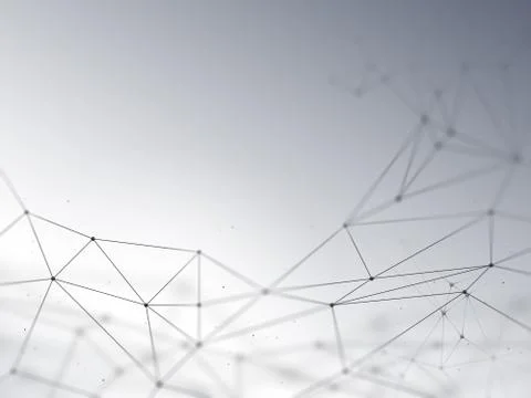 Futuristic hight technology background with connected dots and lines Stock-Illustration