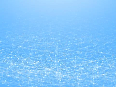Futuristic hight technology background with connected dots and lines Иллюстрация
