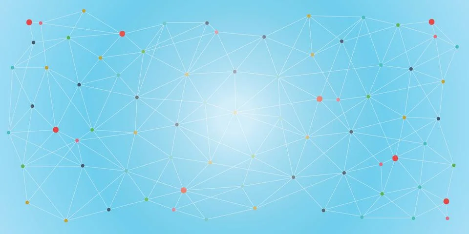 Futuristic Hight Technology Background With Connected Dots And Lines Stock Illustration