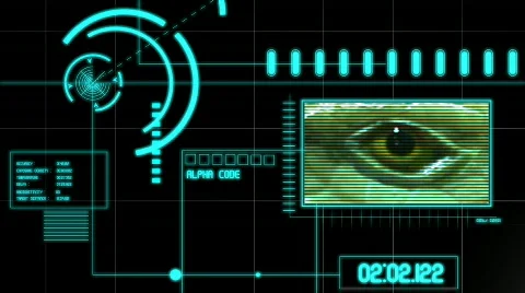 Futuristic HighTech interface Stock Footage 534434