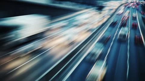 Futuristic highway Stock Footage 49713634