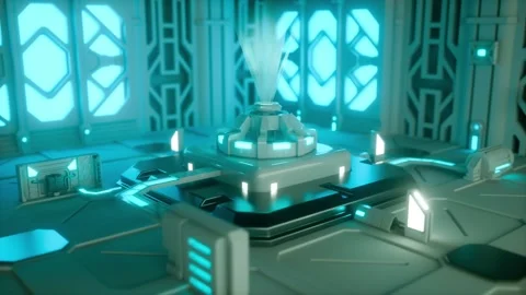 Futuristic Hologram Generator Stock Footage 139044943