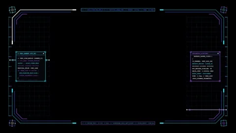Futuristic Holographic Data Interface Display Video stock 347004660