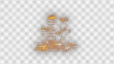 Futuristic Holographic HUD Elements with Digital Display Stock Footage 337695233
