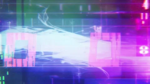Futuristic Holographic HUD Interface Glitch Background Stock-Footage 328275067
