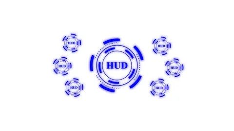 Futuristic holographic interface element displays hud animation with orbiti.. 動画素材 332722657