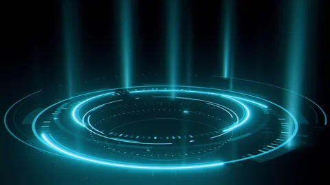 Futuristic holographic interface Stock Footage 283945574