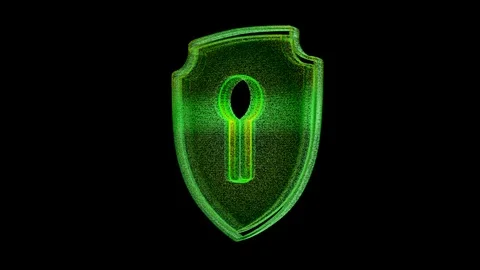 Futuristic holographic particles protective shield Stock Footage 118642062