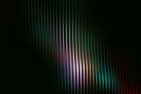 Futuristic holographic ribbed gradient abstract wallpaper with luminous Stock Illustration