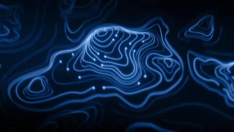 Futuristic Holographic Terrain environment Stock Footage 334945174