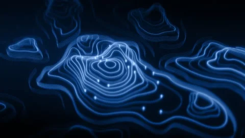 Futuristic Holographic Terrain environment Stock Footage 334945201