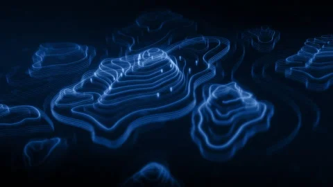Futuristic Holographic Terrain environment Stock Footage 334945296