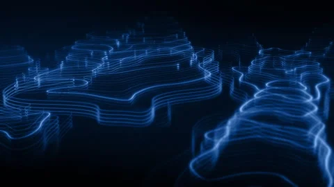 Futuristic Holographic Terrain environment Stock Footage 334946567