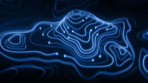 Futuristic Holographic Terrain environment Stock Footage 334947559