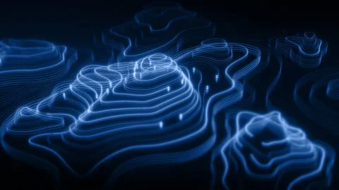 Futuristic Holographic Terrain environment Stock Footage 334947621