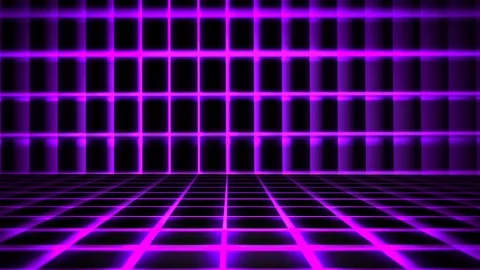 Futuristic Horizontal Coloured Grid Animation with Ray of Light Effect. Vidéo 116395164