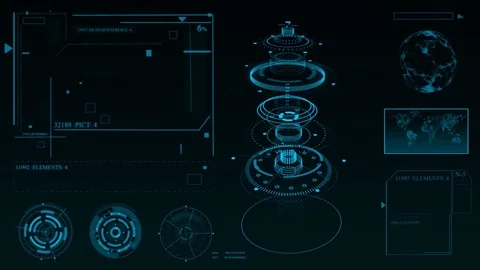 Futuristic HUD background. Stock Footage 85210957