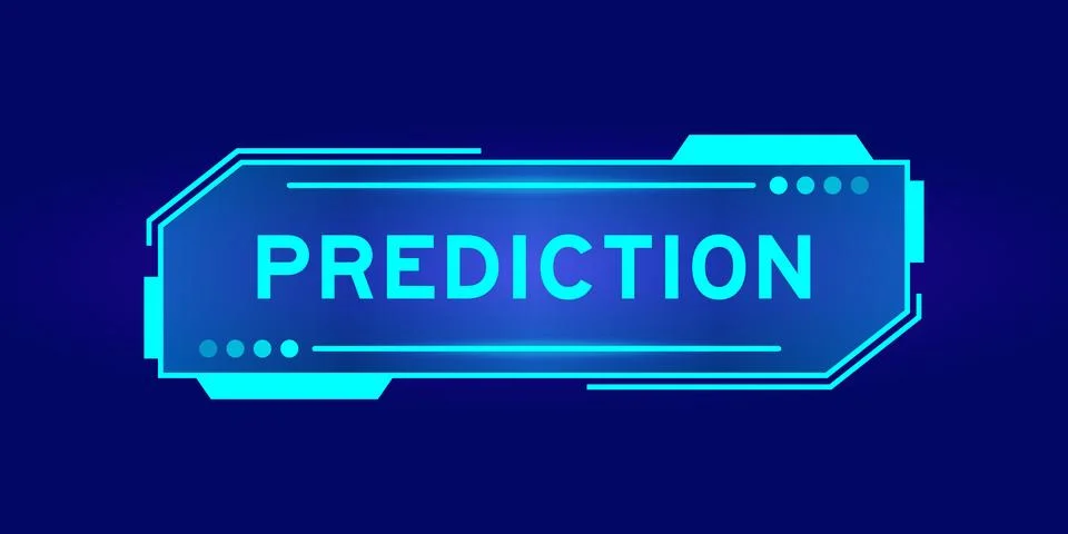 Futuristic hud banner that have word prediction on user interface screen on.. 스톡 일러스트