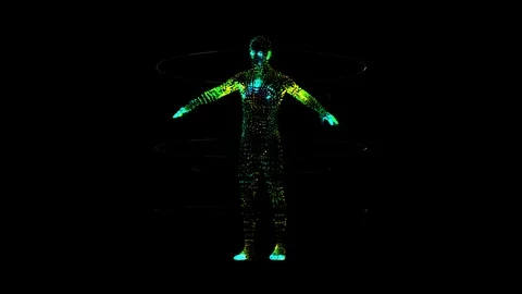 Futuristic HUD Biomedical Diagnosis Stock Footage 101008399