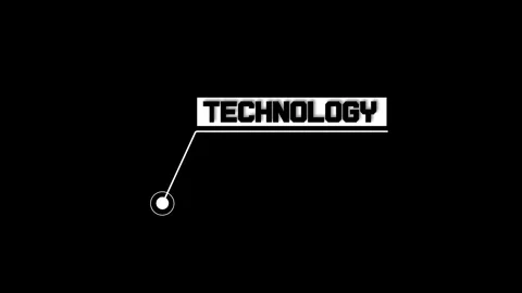 Futuristic HUD Callout Animation Tech Text 4K Video Black Background Video stock 309555300
