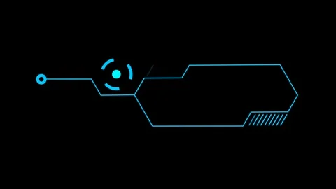 Futuristic HUD Callout Title with Radar Element Stock Footage 317135142