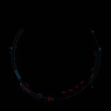 Futuristic Hud Circle Count Display Stock Photos