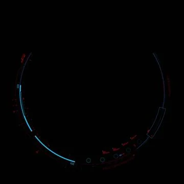Futuristic Hud Circle Count Display Stock Photos