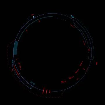 Futuristic Hud Circle Count Display Stock Photos