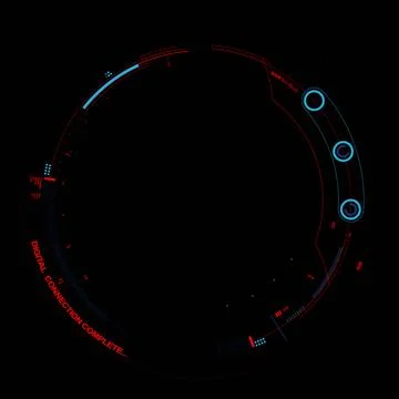 Futuristic Hud Circle Count Display Stock Photos
