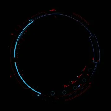 Futuristic Hud Circle Count Display Stock Photos