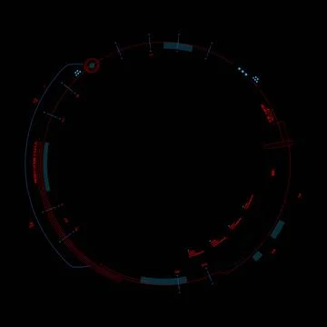 Futuristic Hud Circle Count Display Stock Photos